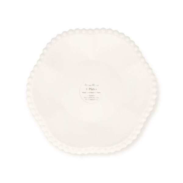 Gebaksbordjes Creme Dot Flower (8 stuks) - Meri Meri