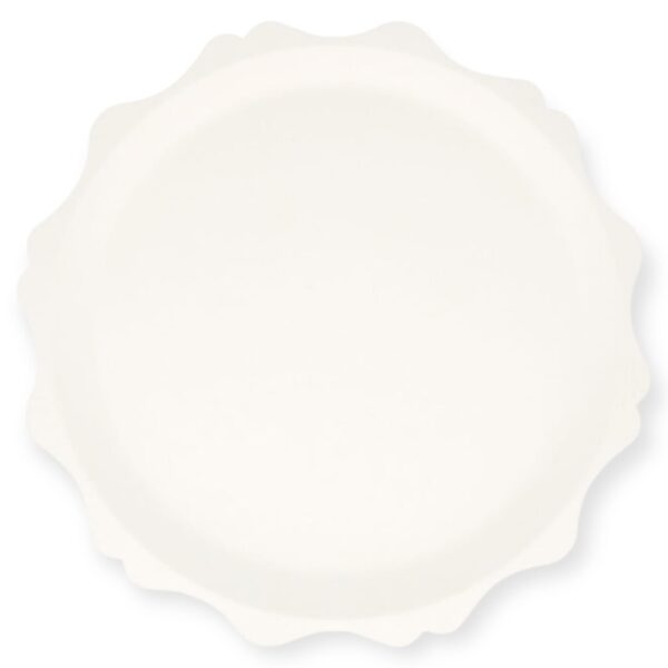 Dinnerbordjes Creme met Decoratieve Rand – Meri Meri (8st)