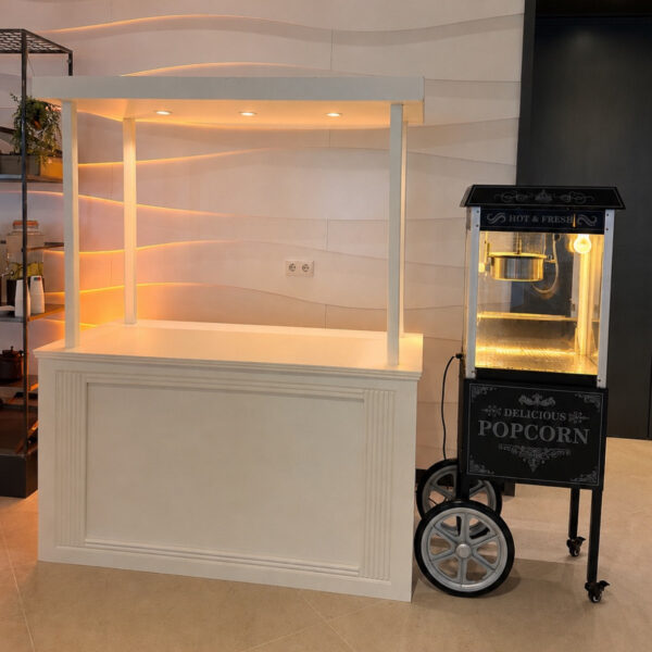 Popcorn kraam huren gepersonaliseerd