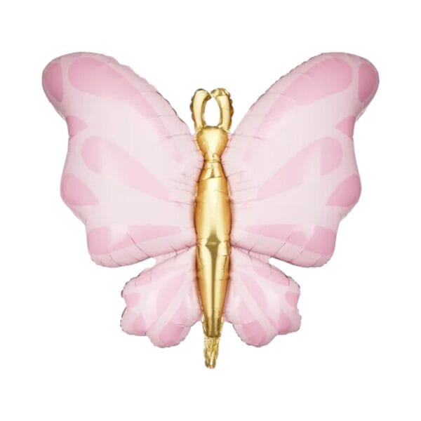 Roze vlinder folieballon 101cm Thema Event