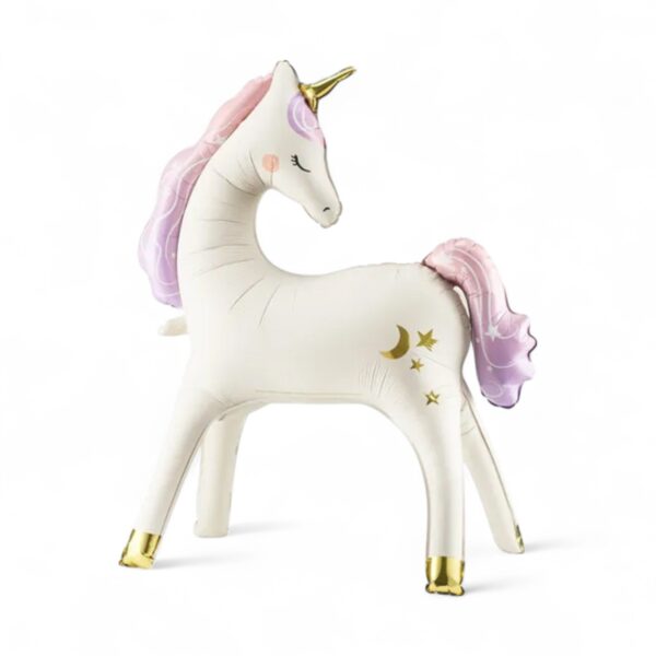 Staande Unicorn folieballon 104cm